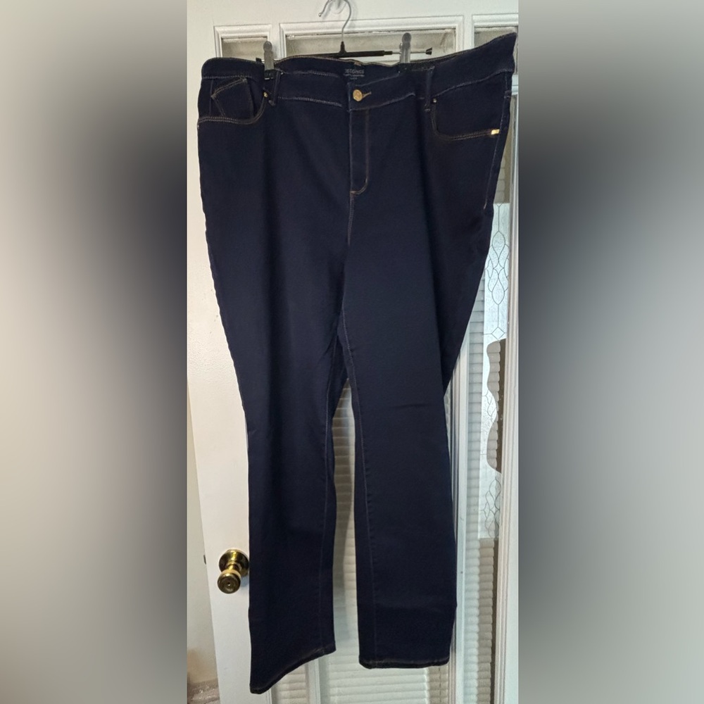 Jeggins Dark Blue Denim Jeans-Size 20